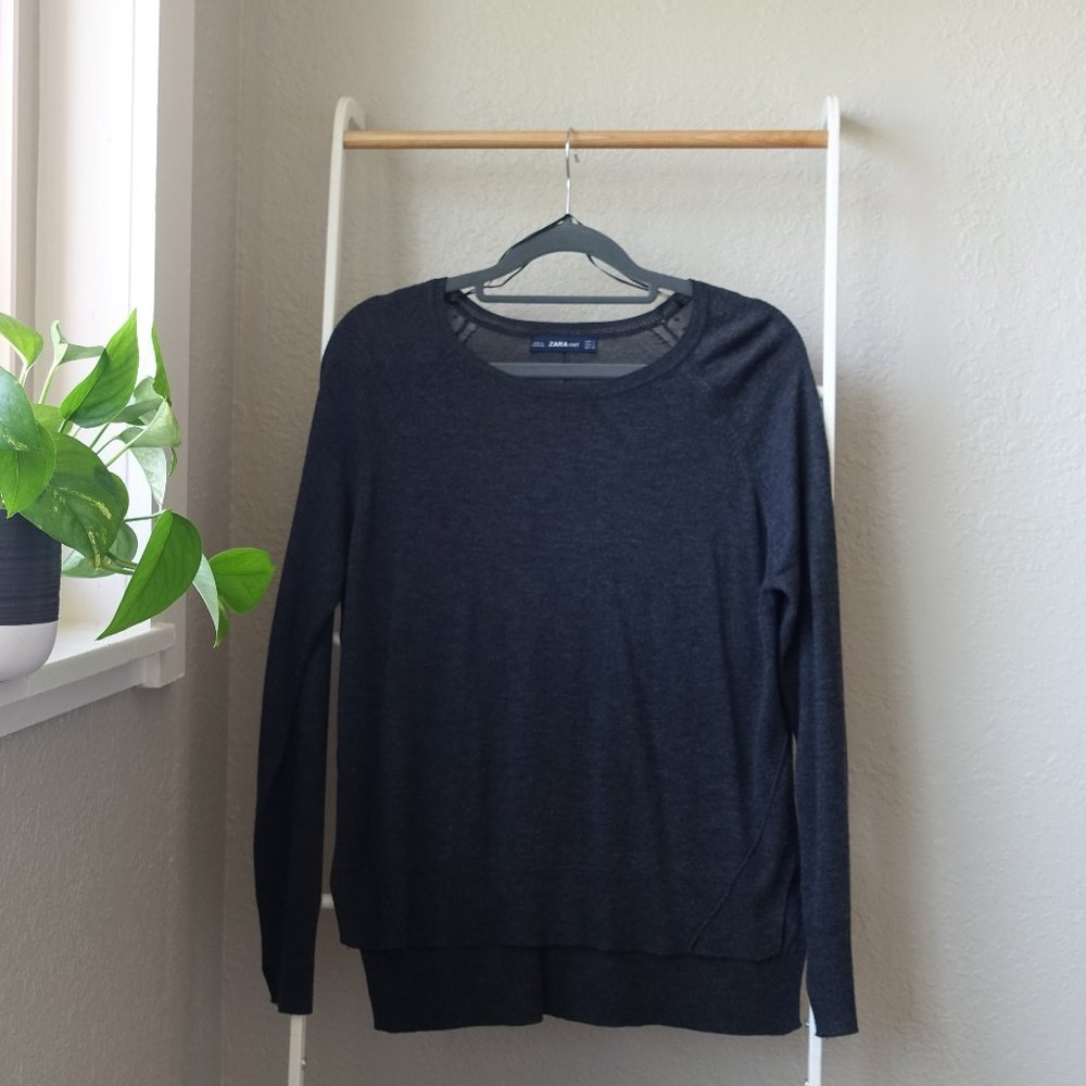 Zara Knit Sweater, Dark Gray - Women's S